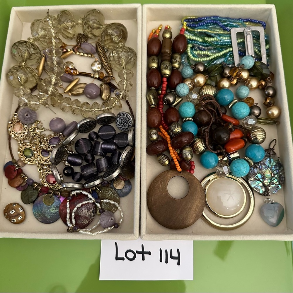 Craft Jewelry Lot 1 lb Beads, Parts, Repurpose, Upcycle, Create for Crafters 114